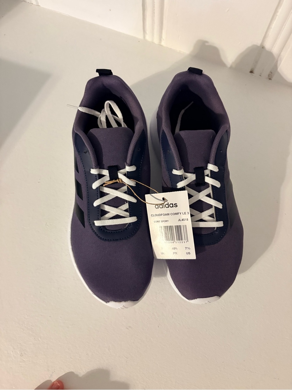 adidas Purple and White Lace-Up Sneakers